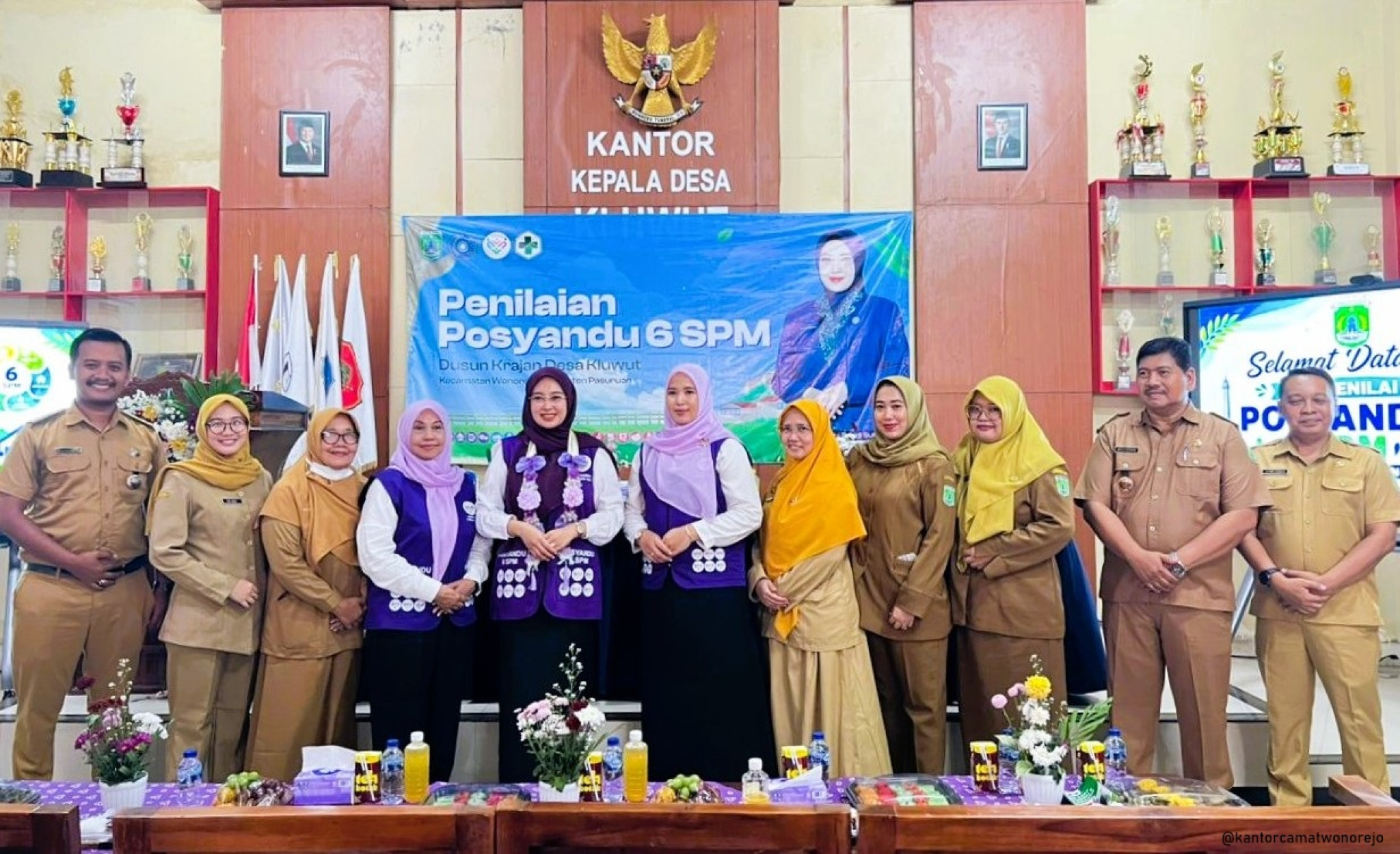 Sangat Meriah!!! Penilaian Posyandu 6 SPM Desa Kluwut Kec. Wonorejo